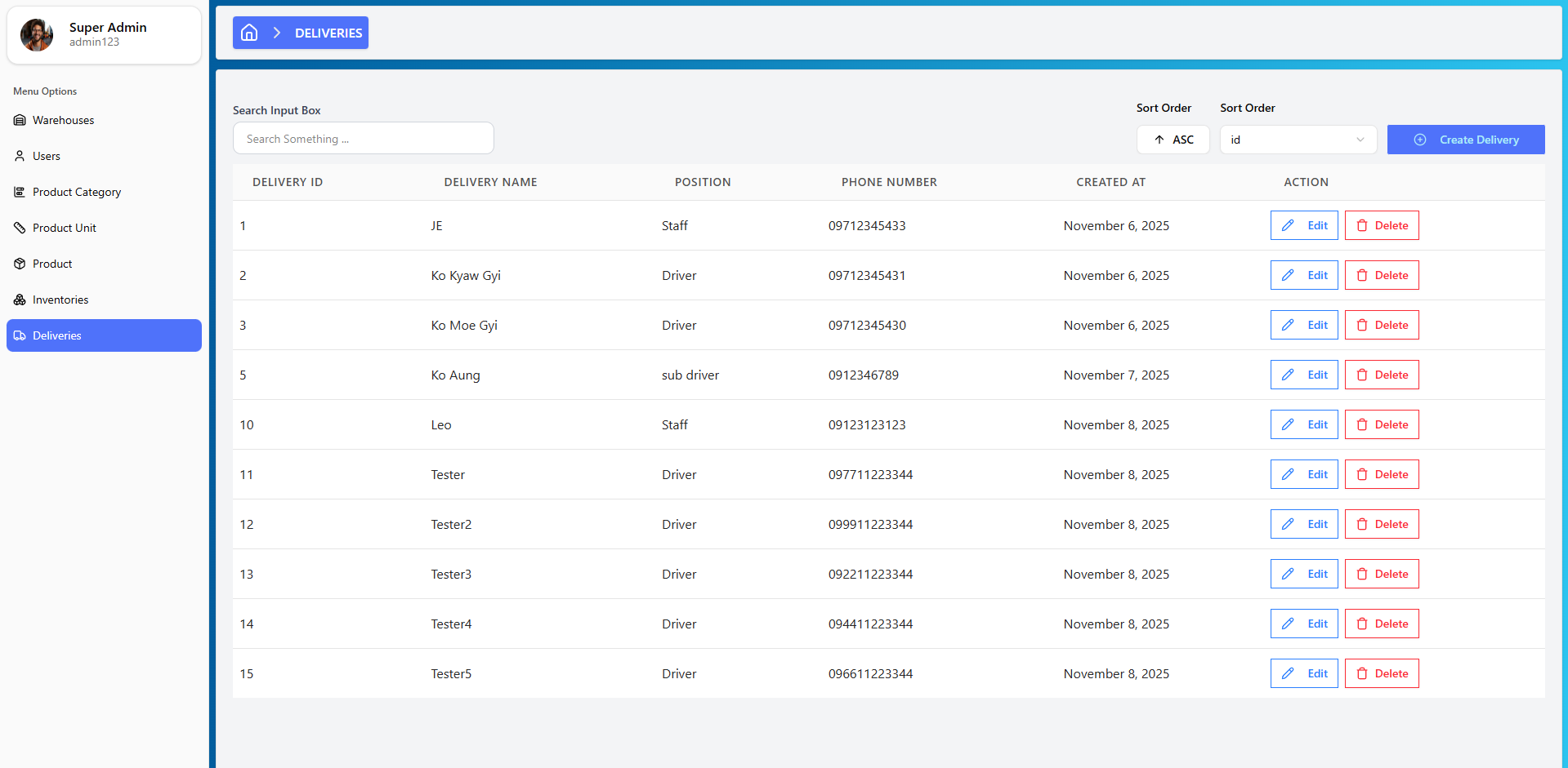 Delivery Tracking