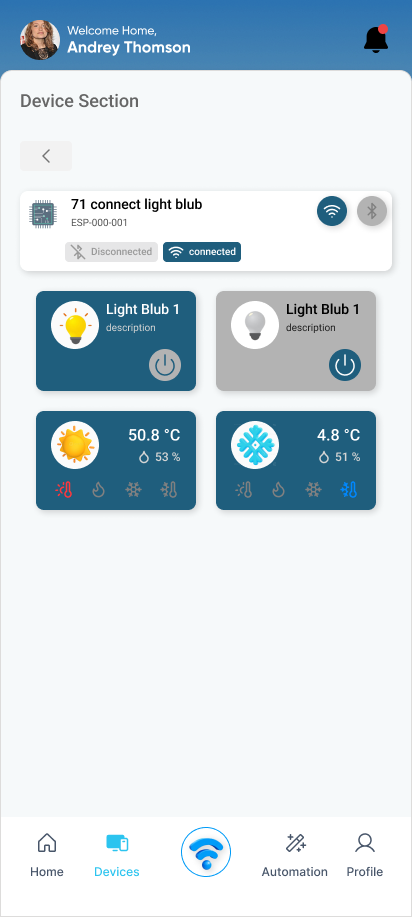 Device Control Panel